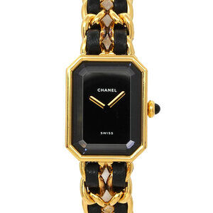 CHANEL Premiere Women's Watch, Size M, H0001, Black and Gold, Quartz Movement